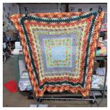 Crocheted Afghan blanket 56x50