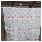 Girls toddler blankets with hearts 62inx48in