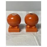 Fiestaware red orange bulb candleholders