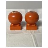 Fiestaware red orange bulb candleholders