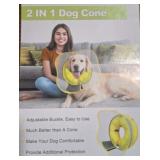 Brand new 2 in 1 adjustable dog cone with