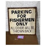 10x10 Metal fisherman parking sign
