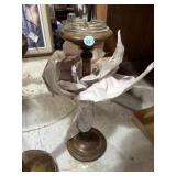 22' wooden pedestal ashtray
