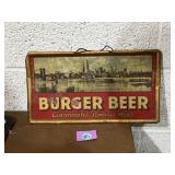 8x14 vintage burger beer metal sign