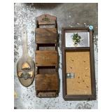 Mail organizer, mushroom carving, handmade note