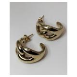 Silver goldtone art Deco earrings marked 925