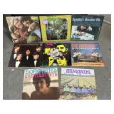 Vinyl record LPs Monkees, Donnie Osmond, and