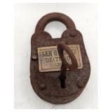 San Quentin death row padlock with key