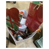 Various Christmas decoration and clothing iron