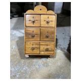miniature pine six-drawer chest 15in x 9in
