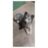 Sandcast wolf figurine 8in signed Sandra bruce