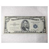 1953 blue seal silver certificate 5$