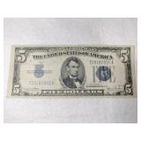 1934 blue seal silver certificate 5$