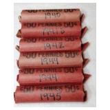 6 rolls wheat pennies mixed years