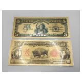 Novelty Bison Notes gold foil