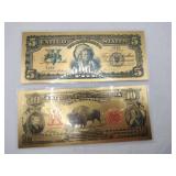 Novelty Bison Notes gold foil