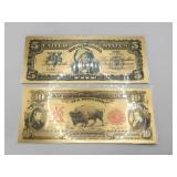Novelty Bison Notes gold foil