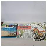 5 adult coloring books with colored pencils