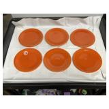 Fiesta red orange 6 1/4' plates