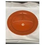 Fiestaware divided grill plate