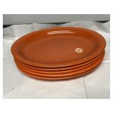 Fiesta red orange oval serving platters