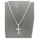 Stainless steel chain w/cross necklace