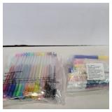 60 gel pens and 40pc marker and mini pen set