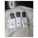 3 Pair Of White Nike SocksPackaged Ready To