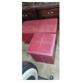 Red foot stool boxes