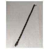 Silver red /clear Stone tennis bracelet marked