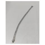 Silver clear Stone tennis bracelet marked 925.