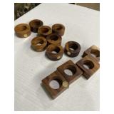 12 wooden napkin holders made in the Philippines