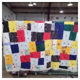 Handmade t-shirt quilt aprox 76in x 72in
