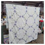 Handmade embroidery quilt aprox 81inx 49in