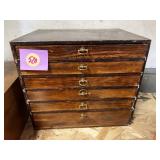 Empty architect's plan or print chest 10x9x8'