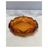 9' Viking Glass Diamond Point ashtray, vintage