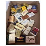 Old advertising matchboxes