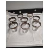 Group of eight Dorothy Thorpe vintage silver band