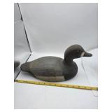 Solid Wood Duck Decoy glass eyes