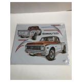 12 in x 15 in metal C-10 truck sign