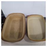 2 pampered chef pans casserole and roasting