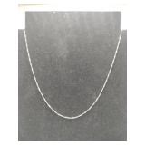 Silver chain necklace Marked 925.     .100oz