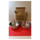 18-10 stainless steel mixing bowl & colander (new)