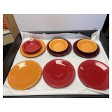 Fiesta salad plates & small bowls