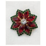 Signed Eisenberg ice Christmas star brooch