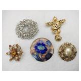 Rhinestone brooches