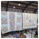 2 handmade quilted baby blankets