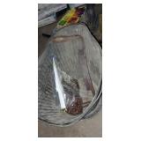 Ash bucket , draw knife, and glass pebbles