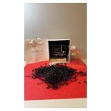 acrylic desk plaque with a wooden LED stand and a