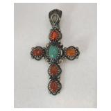 Carolyn Pollack Relios turquoise and Amber cross